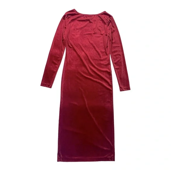 Sleek Velvet Fitted Maxi Dress - Picture 3 of 3